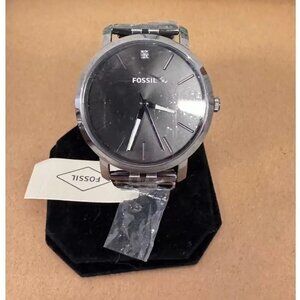 Fossil BQ2419 Lux Luther Three-Hand Smoke Stainless Steel Watch